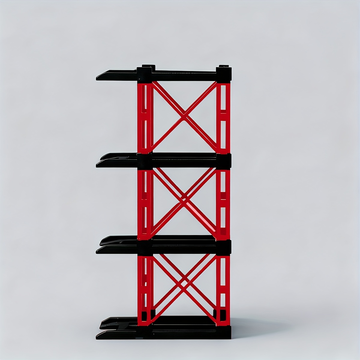 Image of 4-tier Frame Mini Car Model Parking Rack Dollhouse Car Garage Assembly Model Ornament