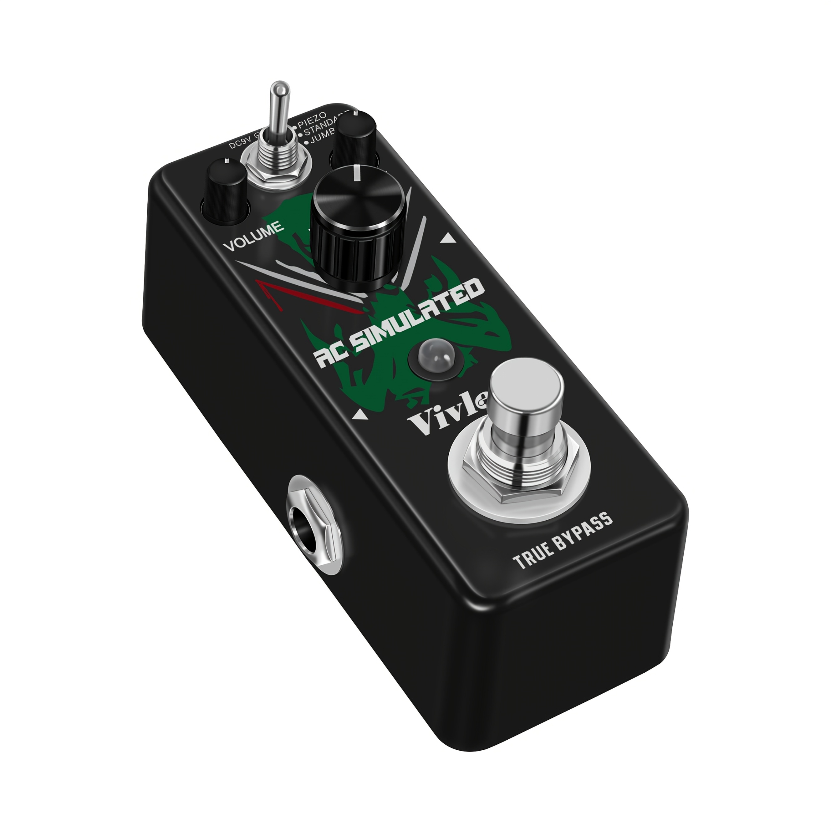 Image of Acoustic Guitar Simulator Pedal, Acoustic Guitar Effects Pedal, 3 Sound (, Standard, Jumbo) With True Bypass, Volume & Tone Controls For Acoustic Guitar Simulation, Note That Supply Is Not Included