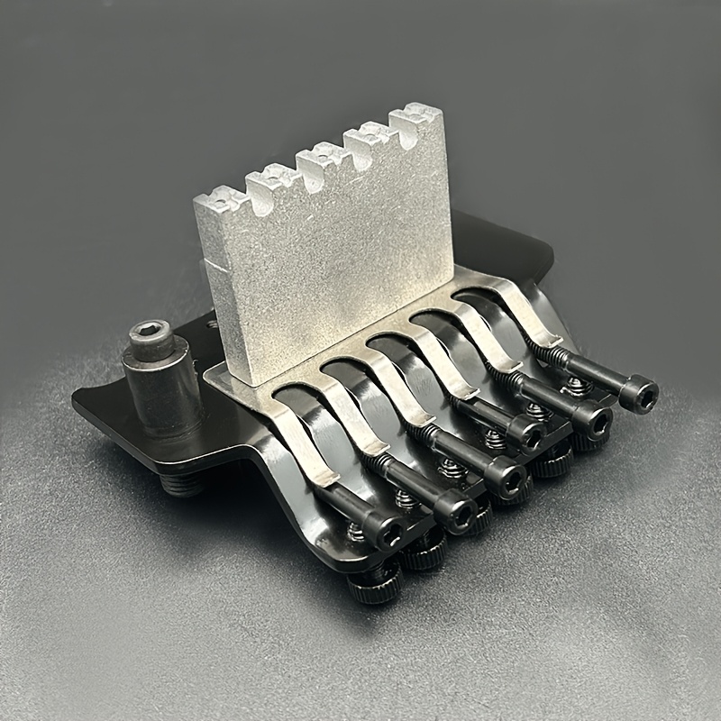 1 Set Electric Guitar Tremolo Bridge Double Locking System Double Swing Bridge, Black/Silvery/Golden