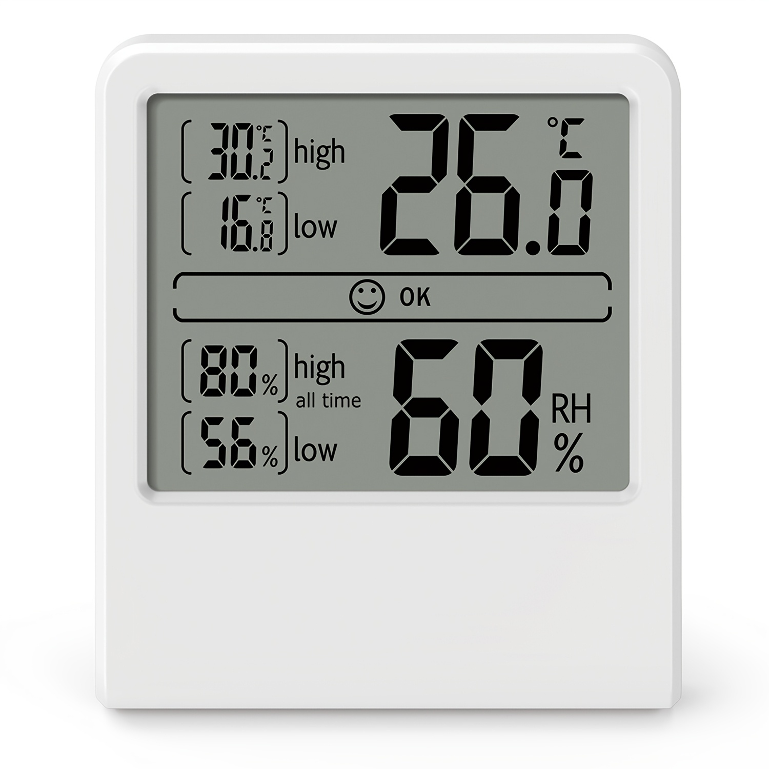 Image of Digital Lcd Thermometer Hygrometer Indoor Room Thermometer Accurate Max&min Records Electronic Temperature Meter And Humidity Gauge For Home, Office, Greenhouse, Garden Measuring Devices