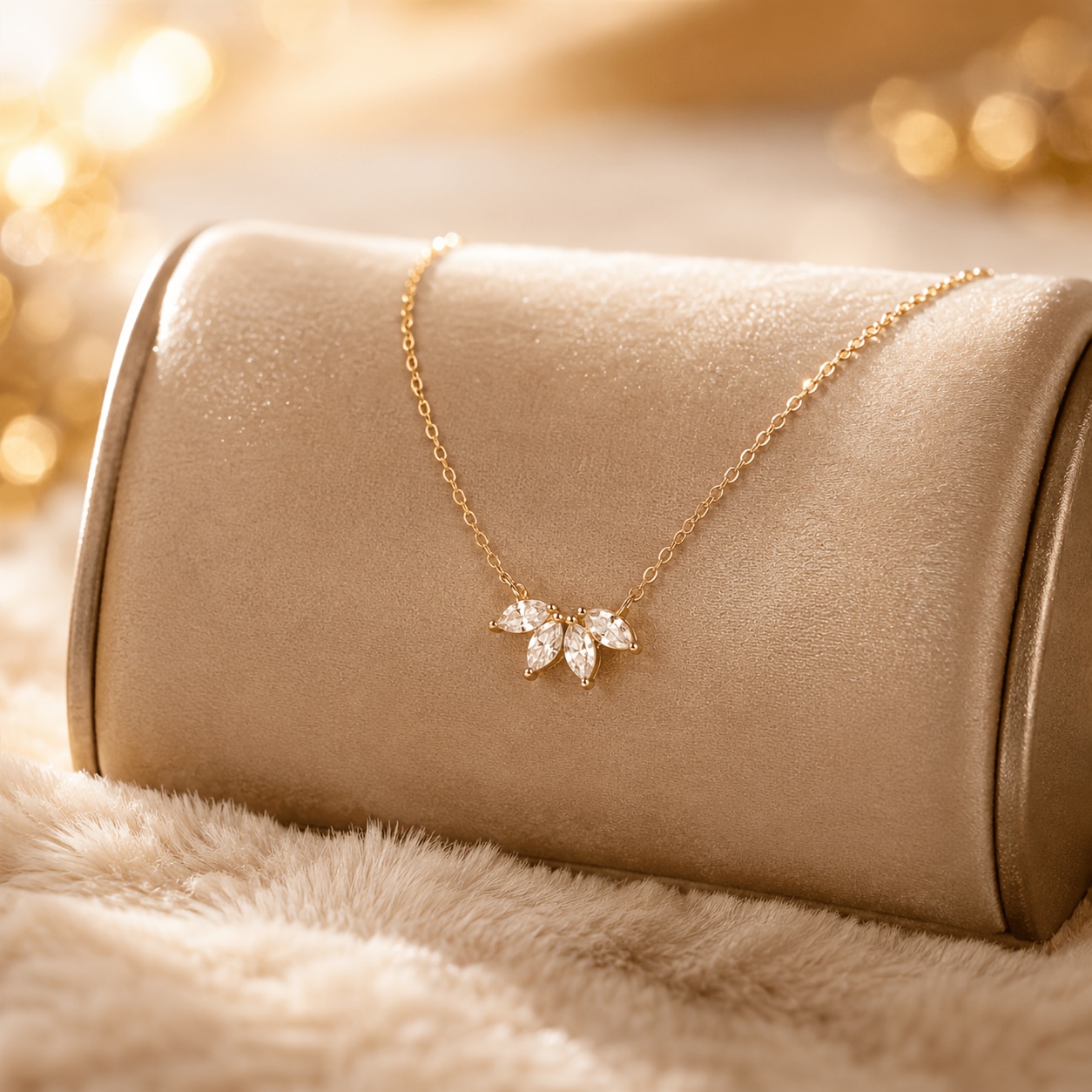 ZCNC 304 Stainless Steel 18K Gold-Plated Women's Necklace, Exquisite Leaf Pendant Choker, Hypoallergenic Waterproof Minimalist Necklace, Suitable for Daily Wear, Birthday & Anniversary Jewelry Gift