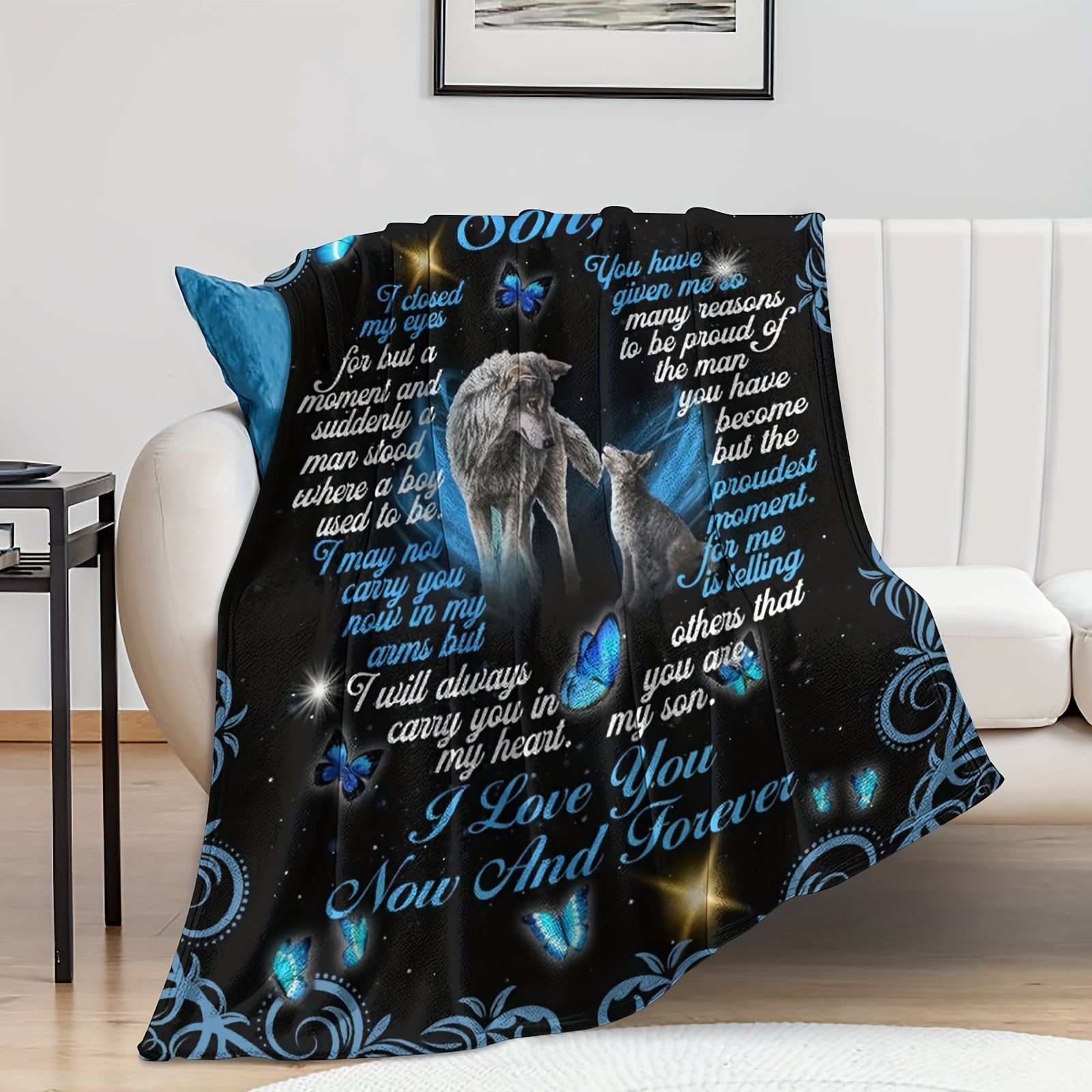 TEMU Blanket , Son, I You, , & For , Bed, , Camping & For Christmas, Halloween, Any , 1pc