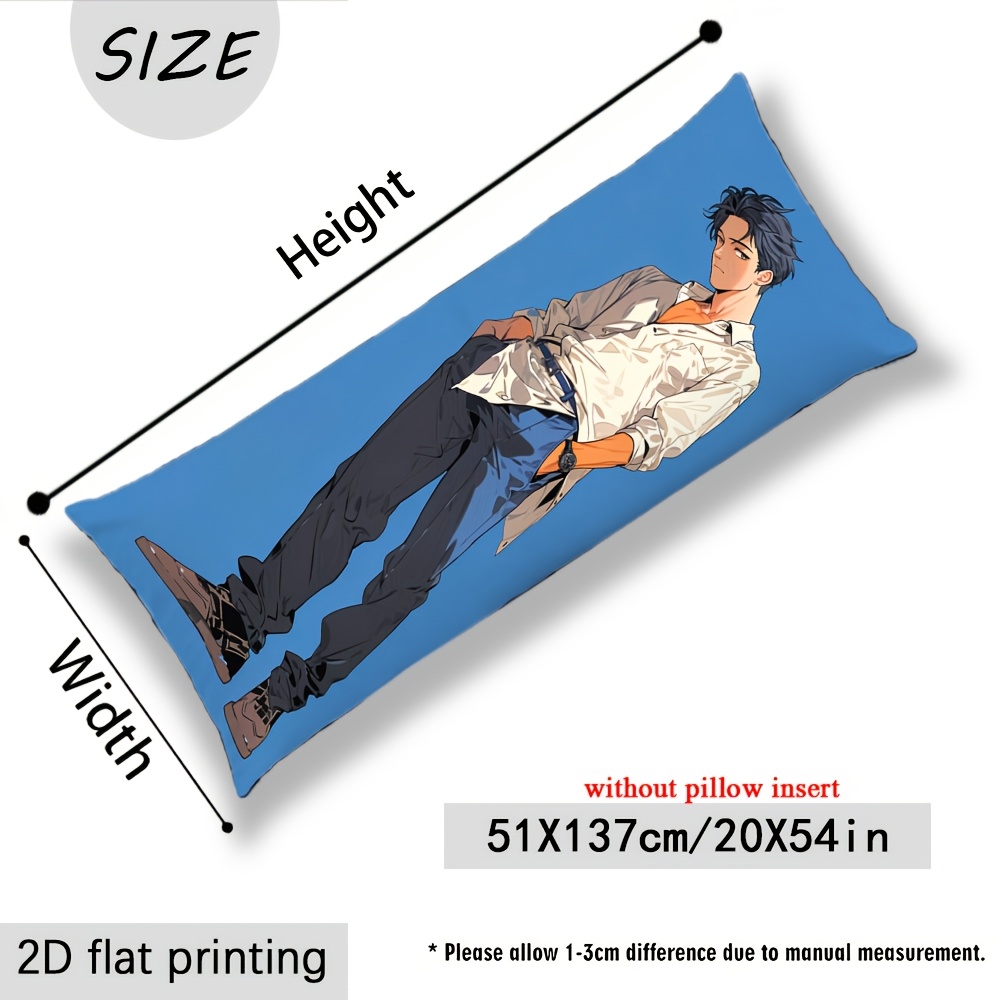 TEMU 1pc, Custom Personalized Photo Oblong Body Pillowcase, Anime Customization, Thanksgiving, Christmas, New Year Patterns, Birthday Gift, Wedding