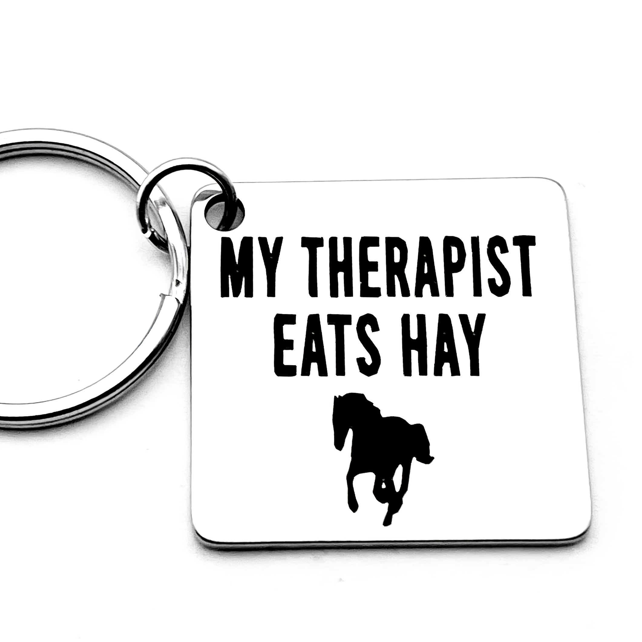 TEMU A Humorous Self-deprecating Keychain For That Says ' Hay.' It's A Perfect Gift For , Made Of High-quality Stainless Steel With Laser Engraving