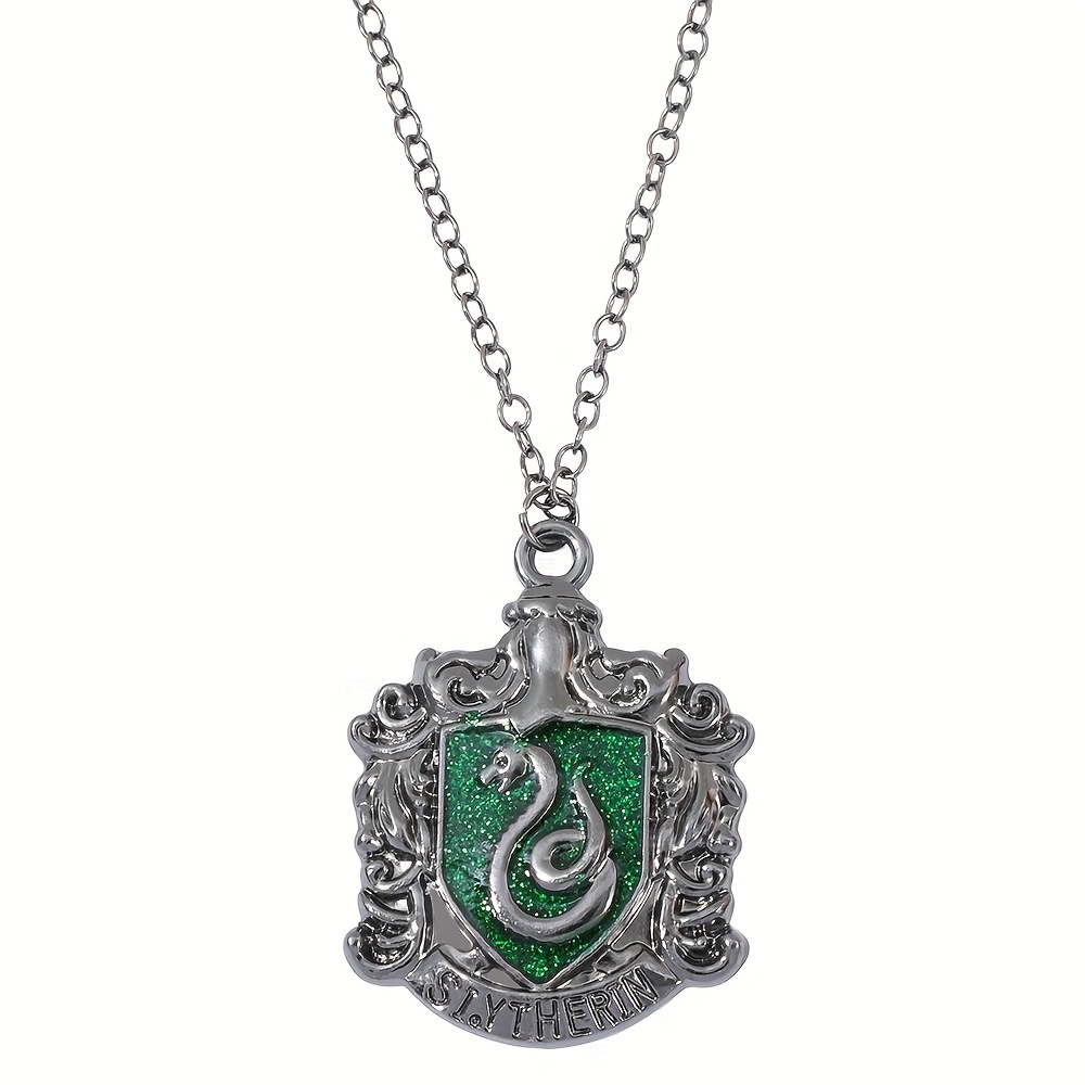 E-shop 1 Stück Abzeichen Anhänger Halskette Slytherin Hufflepuff Kettenanhänger für Fans Accessoires Geschenke, für Teenager