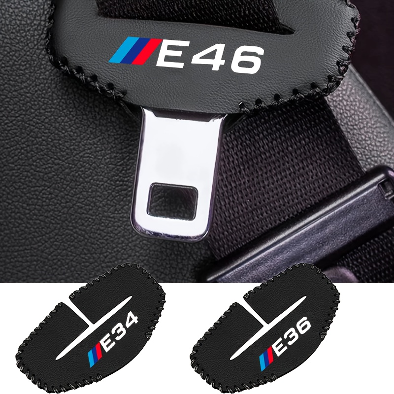 

Universal Fit Leather Car Safety Belt Cover Cushion, Protective Shoulder , Compatible With Bmw E46 E30 E34 E36 E39 E60 E87 For Car Interior Accessories