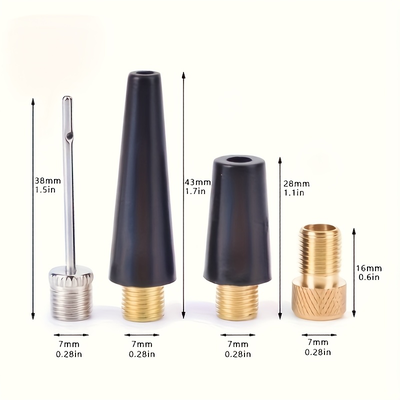 Set Of 4 Inflation Tools, Including Nozzles For Car Pumps, Air Needles, Suitable For Inflating Basketballs, Footballs, Volleyballs, Swim Rings, And Bike Tires