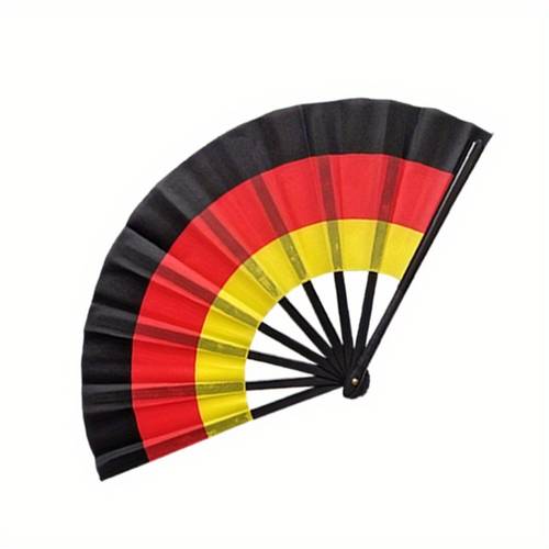 1 pz. con bandiera tedesca , e da 22 cm | design orizzontale | ventagli pieghevoli decorativi della federale