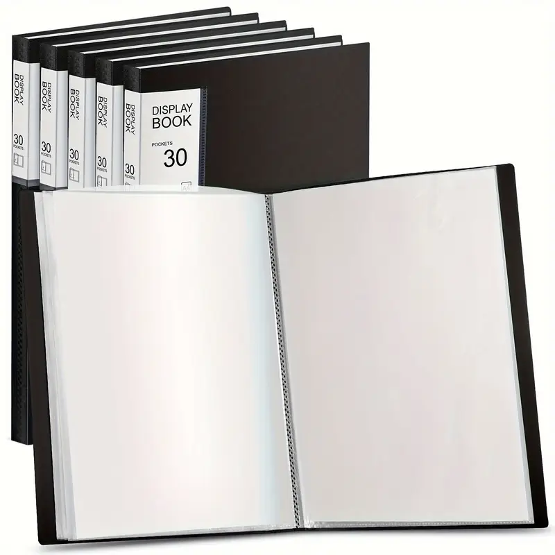 6 pack binder with plastic sleeves 30 pocket presentation book binder 8 5 x 11 inch art portfolio folder with clear sheet protector display 60 pages portfolio folder binder for artwork black Product details 1