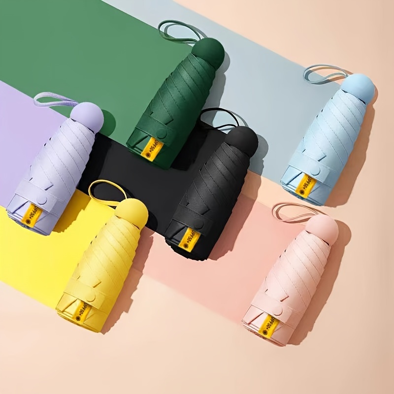 Thickened And Reinforced Five-fold Umbrella, Windproof And Rainproof Ultra-light Mini Pocket Umbrella