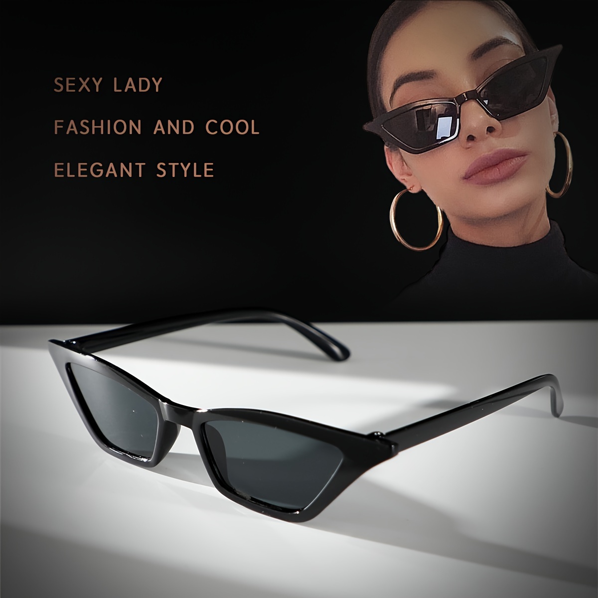 Cat Eye Frame Anti -Blue light Eyeglasses retro cat eye oversized glasses women anti reflective lenses  main image 3