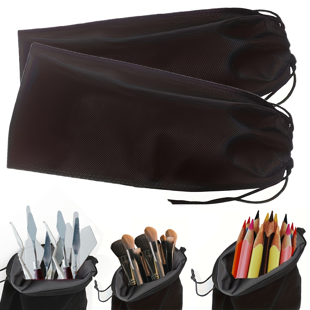 Image of Gift For Her/him 2pcs Portable Drawstring Storage Bags, Personal Item Storage Bags, Non-woven Storage Bags, Indoor And Outdoor Storage Accessories, Privacy Item Storage Bags, Personal Privacy Storage