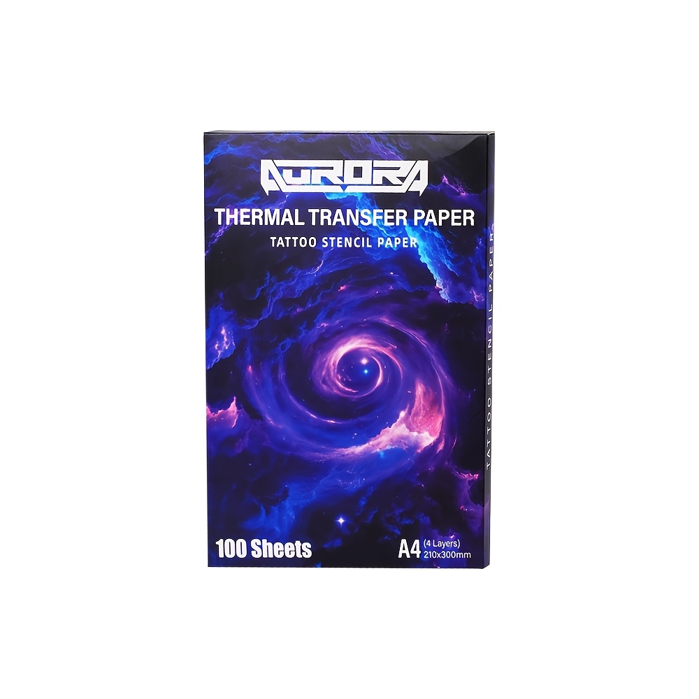 Image of Aurora Tattoo Transfer Thermal Paper, A4 Size, High-quality Transfer Paper, Compatible With Most Tattoo Transfer Machines, Clear Pattern Transfer, Suitable For Tattoo Beginners And