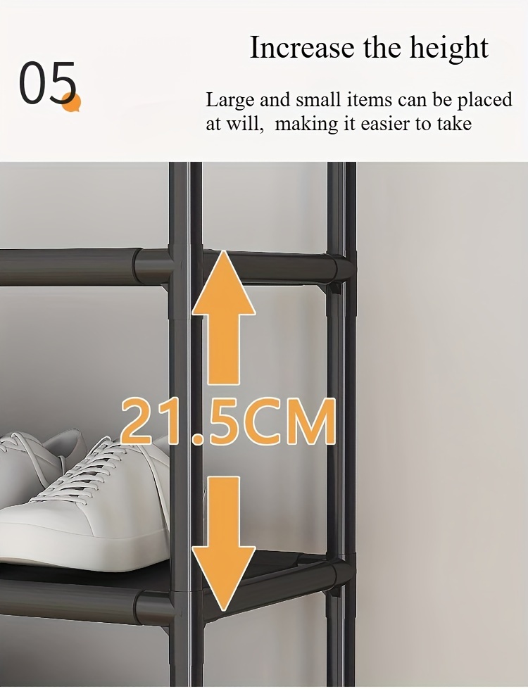 space saving shoe rack organizer   plastic floor standing for entryway closet bedroom storage details 11