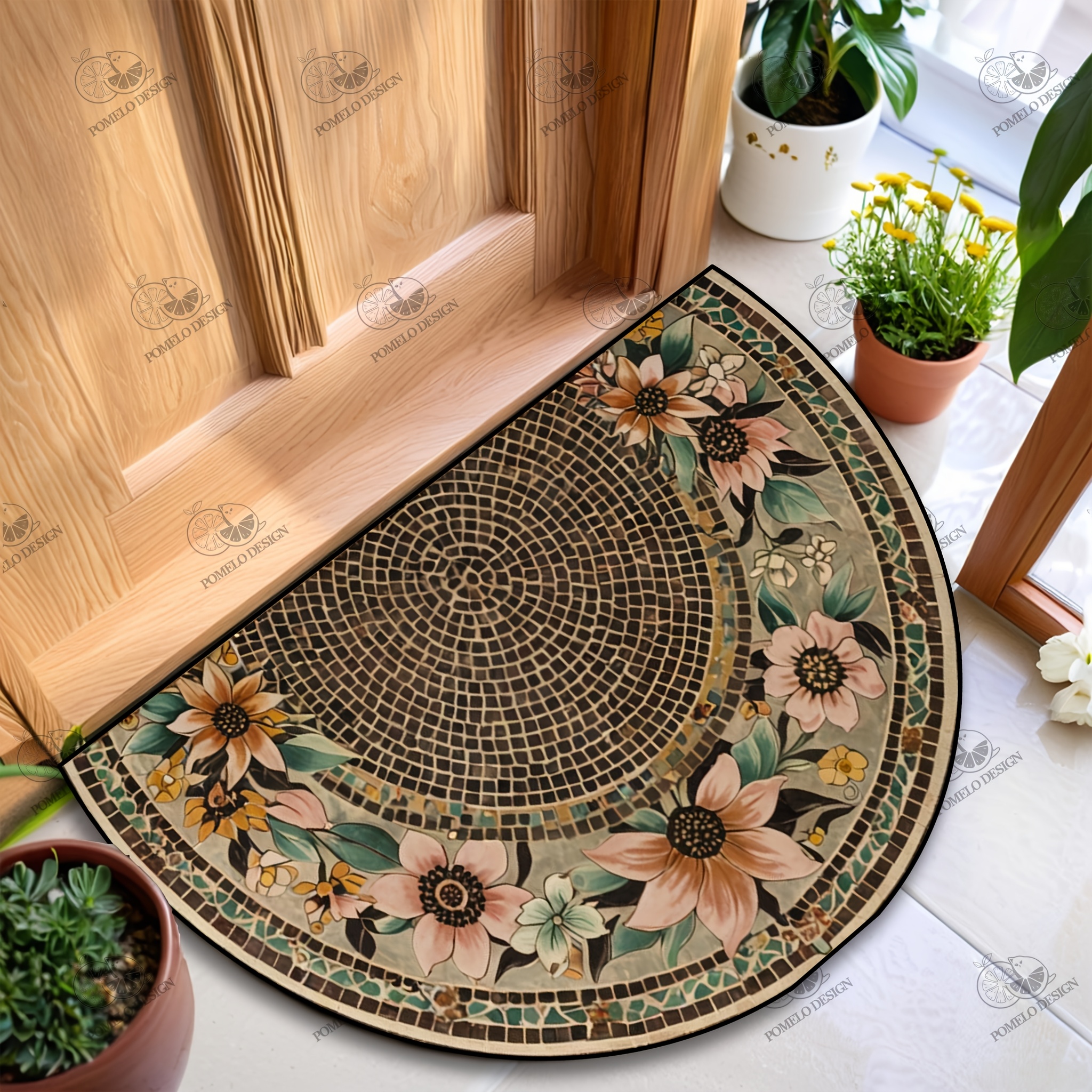 Luxury Retro Welcome Mat - Crystal , Anti-slip And Home Decor Starter Mat