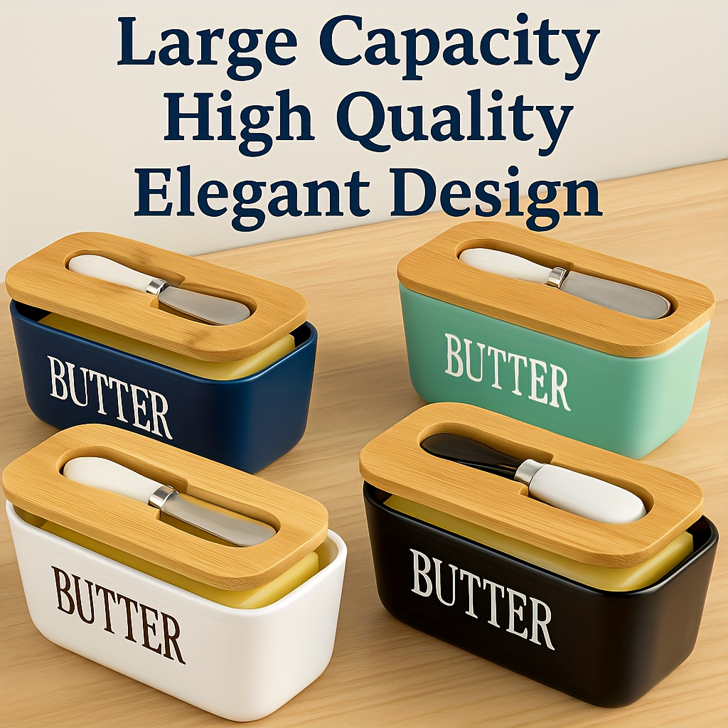 item picture large ceramic butter dish with a lid designed for countertop use featuring a high   a great kitchen gift option
