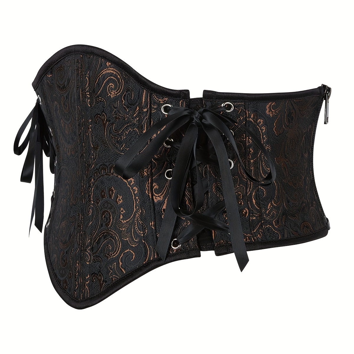 1pc womens vintage floral black jacquard belt designed a  display picture 3