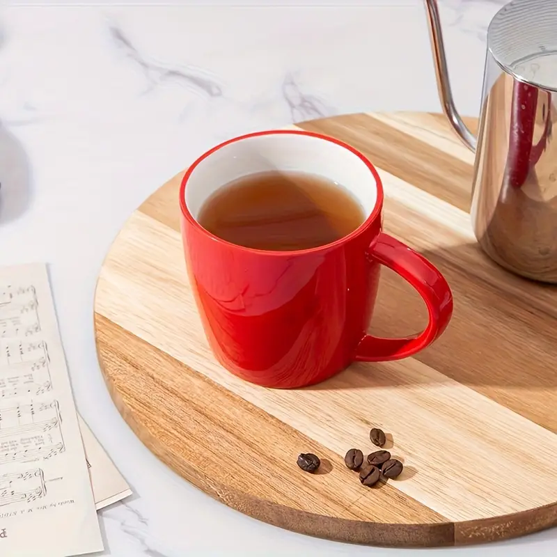 1 stück rote keramik kaffeetasse eine keramik tasse