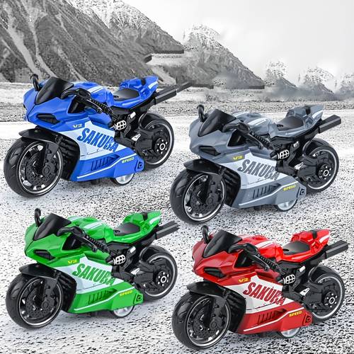 1pc cool alloy pull back motorcycle toy simulation motorcycle racing model powerful pull back car thick wheel anti fall wear resistant alloy motorcycle model