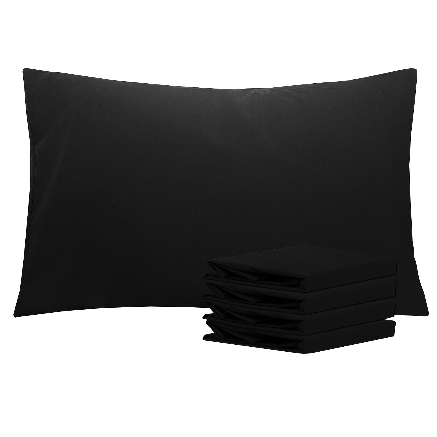 4 Pack 20x30 Brushed Microfiber Pillowcases | Envelope Closure, Soft, Wrinkle-free, Fade-resistant, Solid Color, Viscose Blend