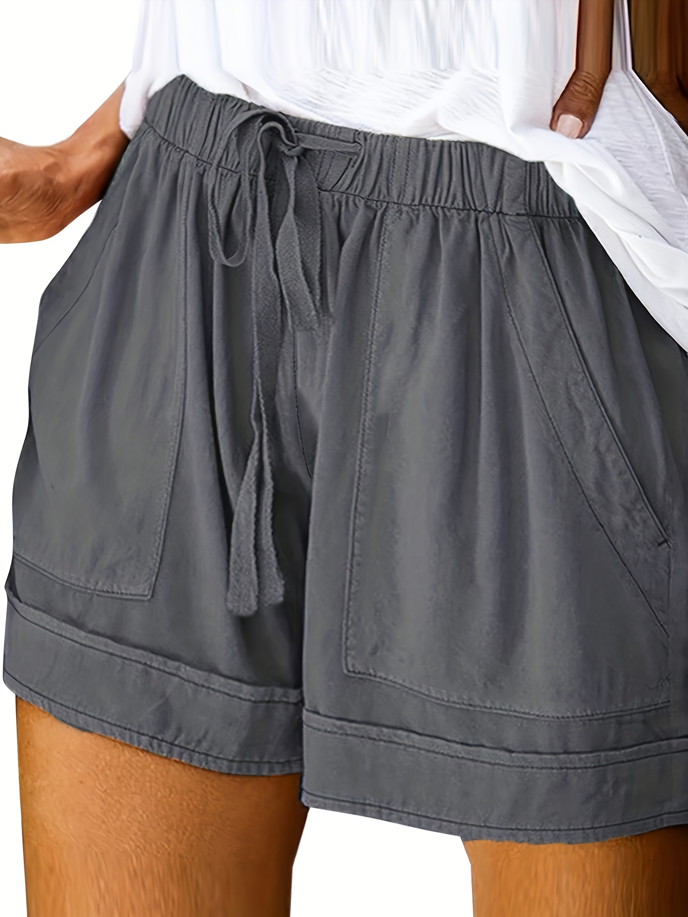 Drawstring Elastic Waist Shorts Casual Comfortable Shorts - Temu Australia