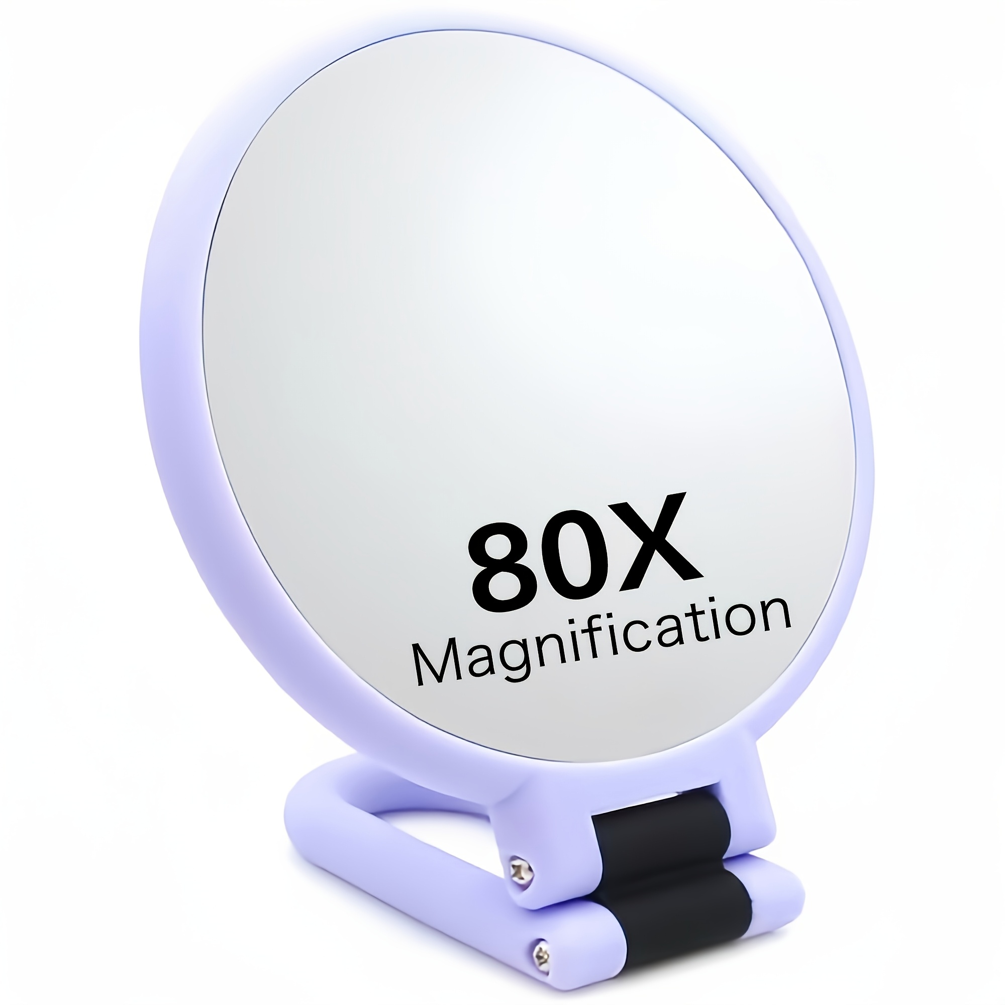 TEMU An 80x Handheld Magnifying Glass Featuring 1x/80x Magnification, A Portable Travel Makeup Mirror With A 360° Adjustable Handle And — In Multiple