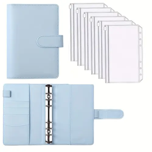 * A6 Macaron Cash Pocket, * Leather, Business Organizer, Hole Punch Compatible, Office Supplies, Daily Planner, Money Saving, Wallet Accessory