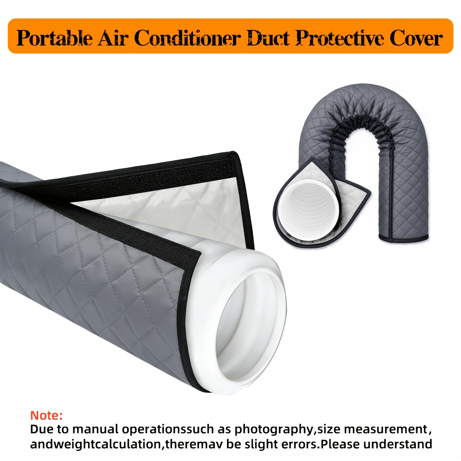 TEMU Portable Air Conditioning Duct Protective Cover, Portable Air Conditioning Duct Insulation Sleeve, Suitable For 5-6 Inch Diameter Exhaust Pipes.