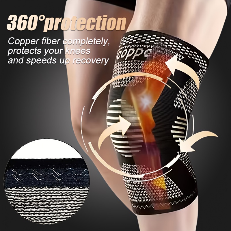 Copper Joe® Copper-Infused Knee Compression Sleeves (Set of 2) - Pick Your  Plum