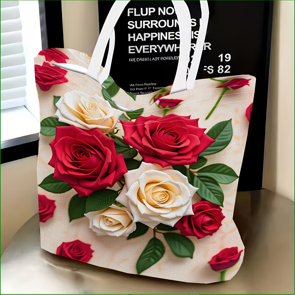 TEMU 1 sac à bandoulière , fond et blanc avec feuilles . Sac à bandoulière pour femmes à , multifonctionnel, sac à main, pochette, sac de soirée, de