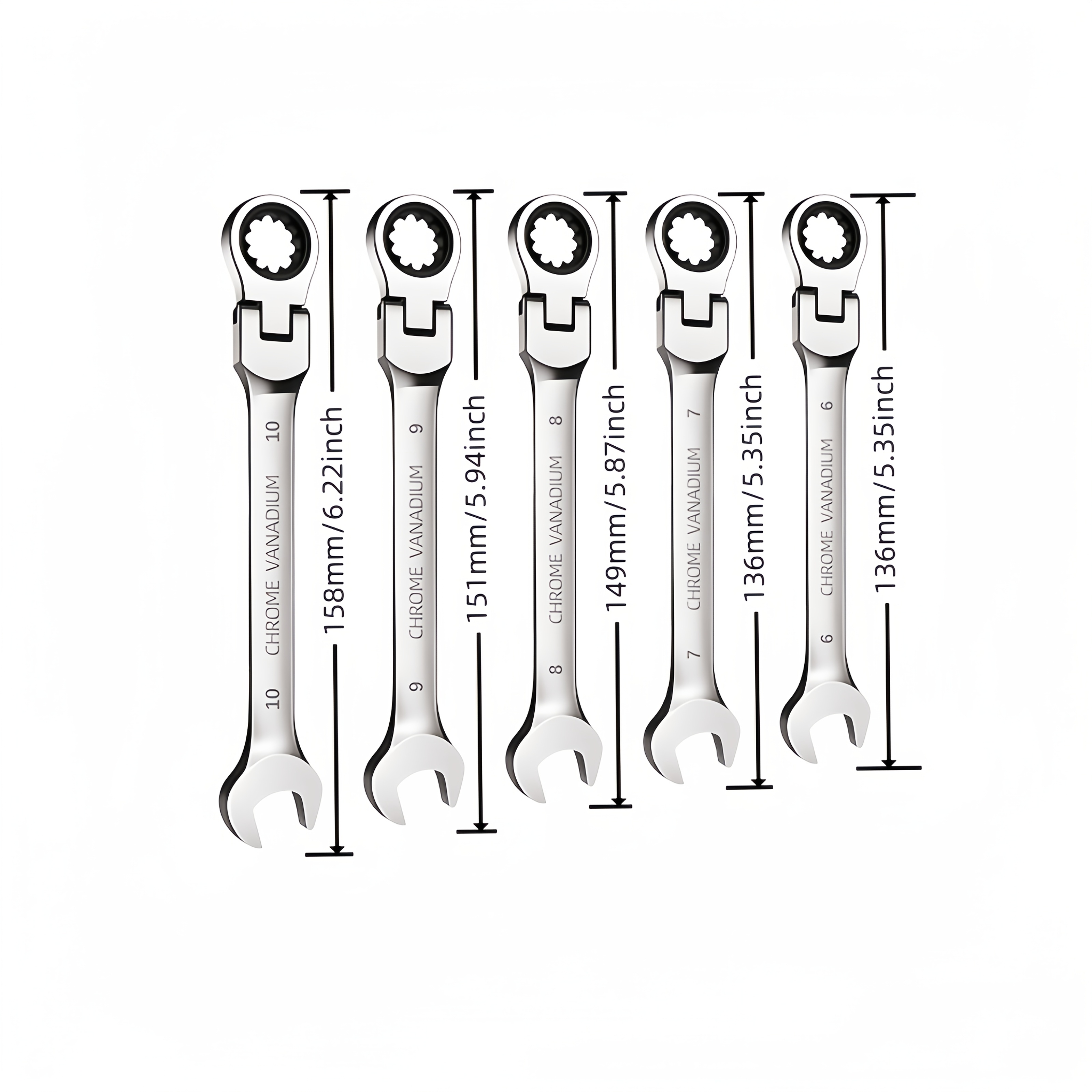TEMU Heavy-duty Mechanic Tool Set With Ratchet Wrench - Socket Compatible, Chrome Vanadium Construction,