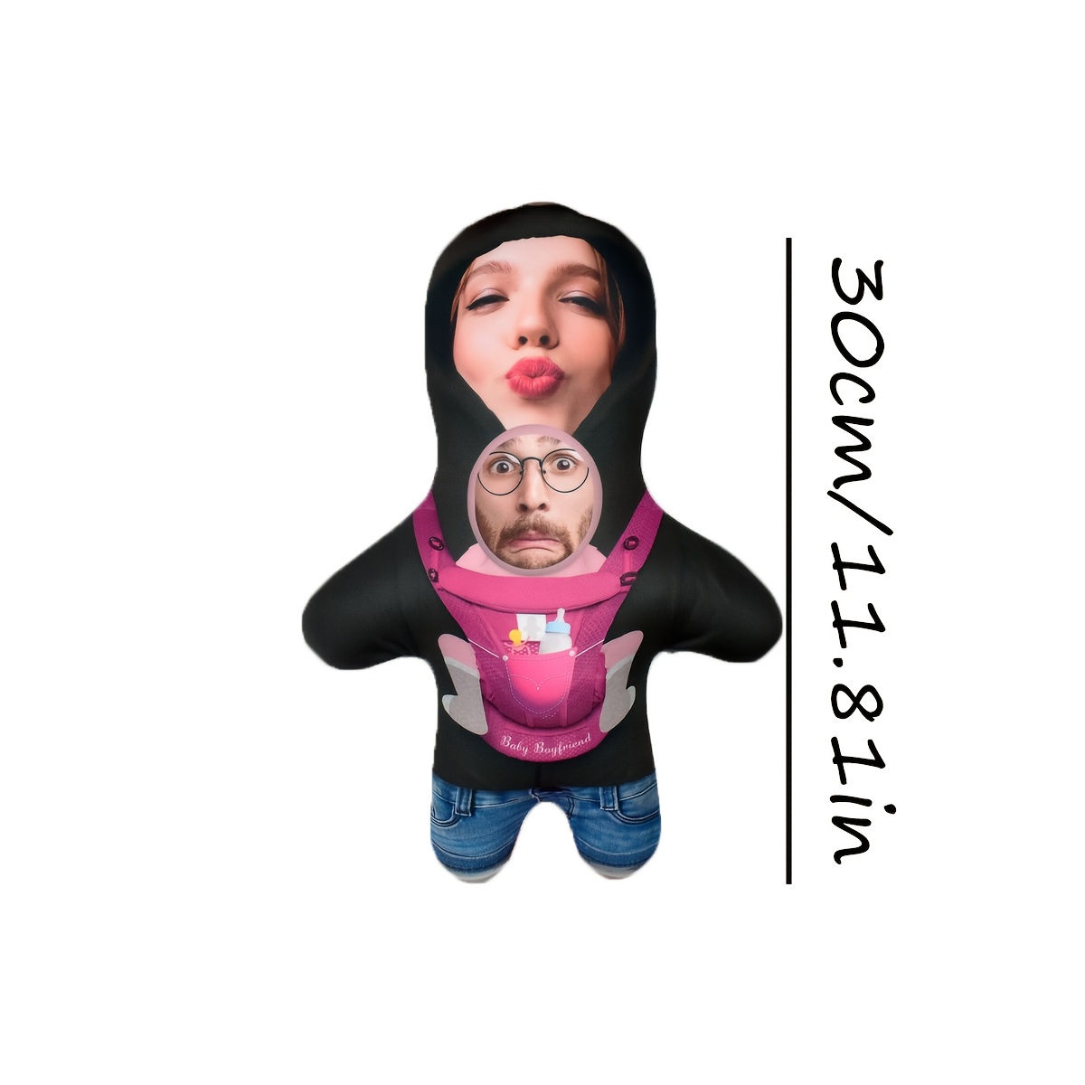E-shop Personalisiertes Gesichtskissen nach Maß, ein Geschenk mit Doppelfoto-Design für Freunde, Familie, , Schwestern zum Vatertag, Muttertag,