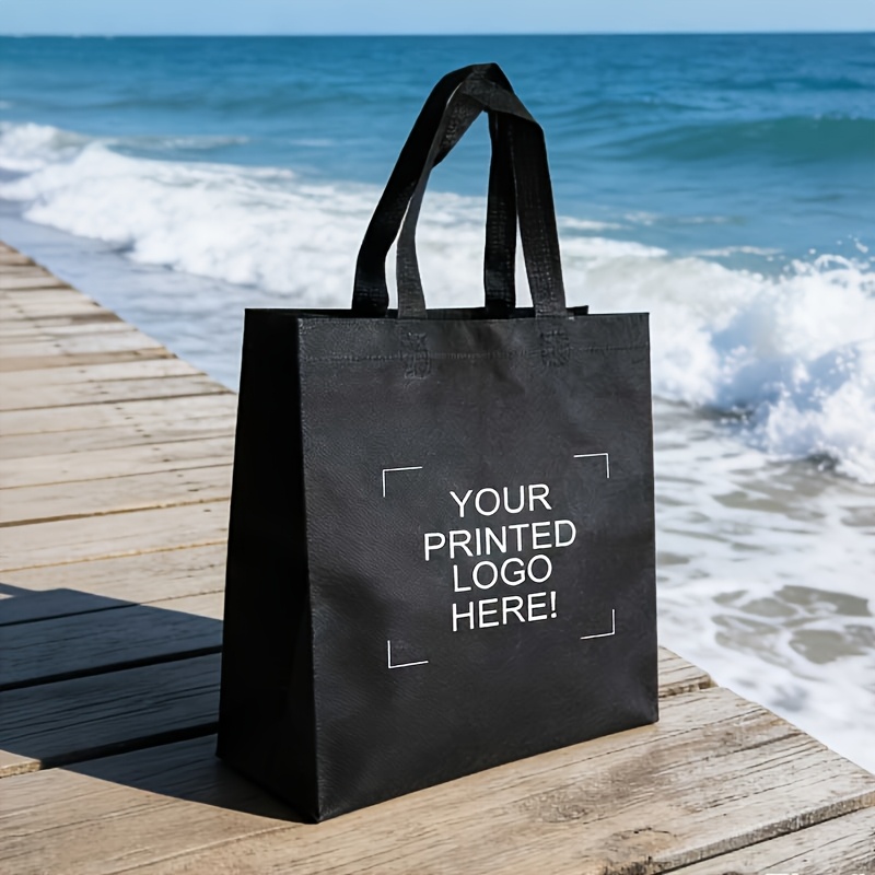 80pcs Customizable Large-Capacity Non-Woven Tote Bags