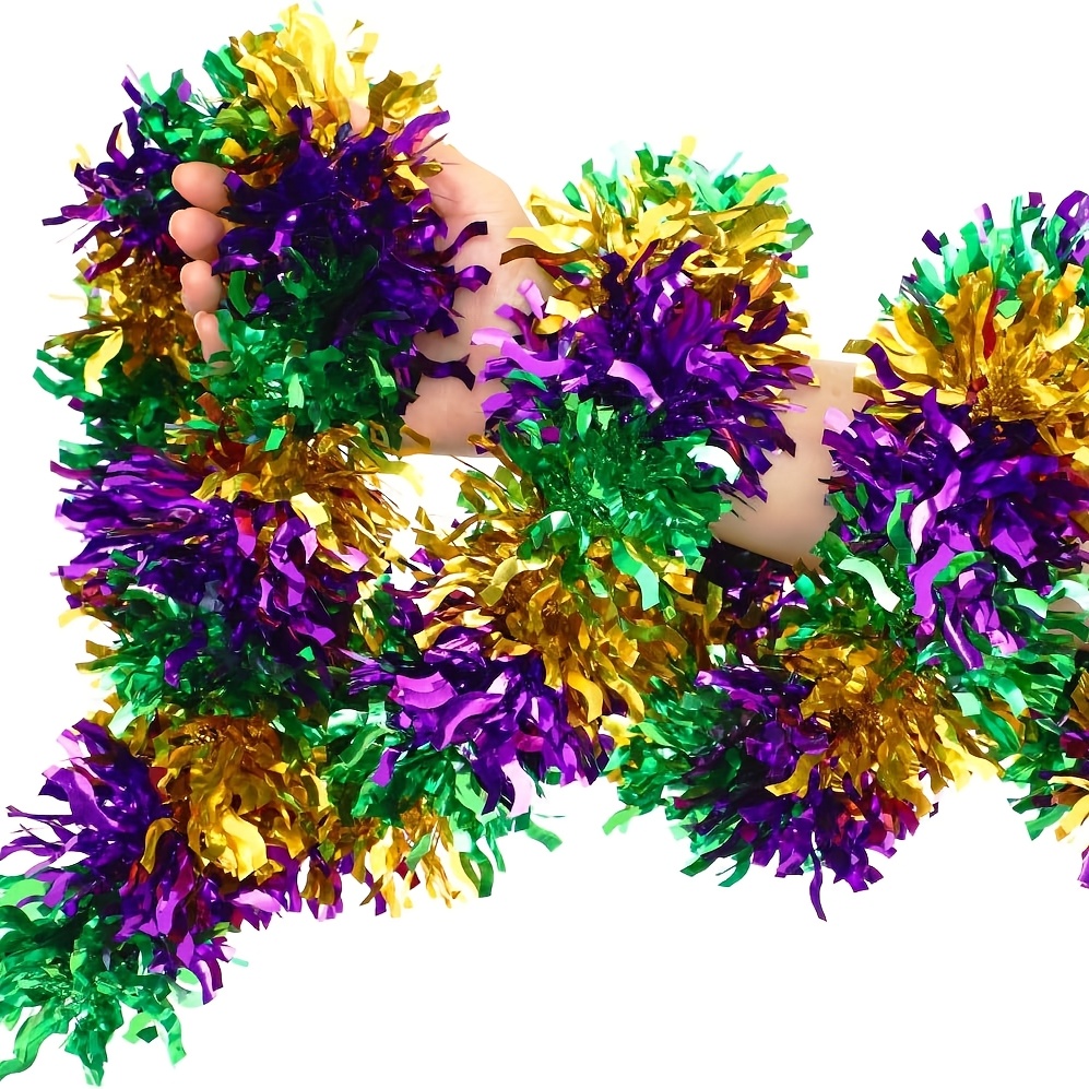 

Single Pack Mardi Gras Tassel Garland, Plastic , Green, Purple, Golden Mixed Colors, For Carnival Party Decorations, Birthday & Celebrations