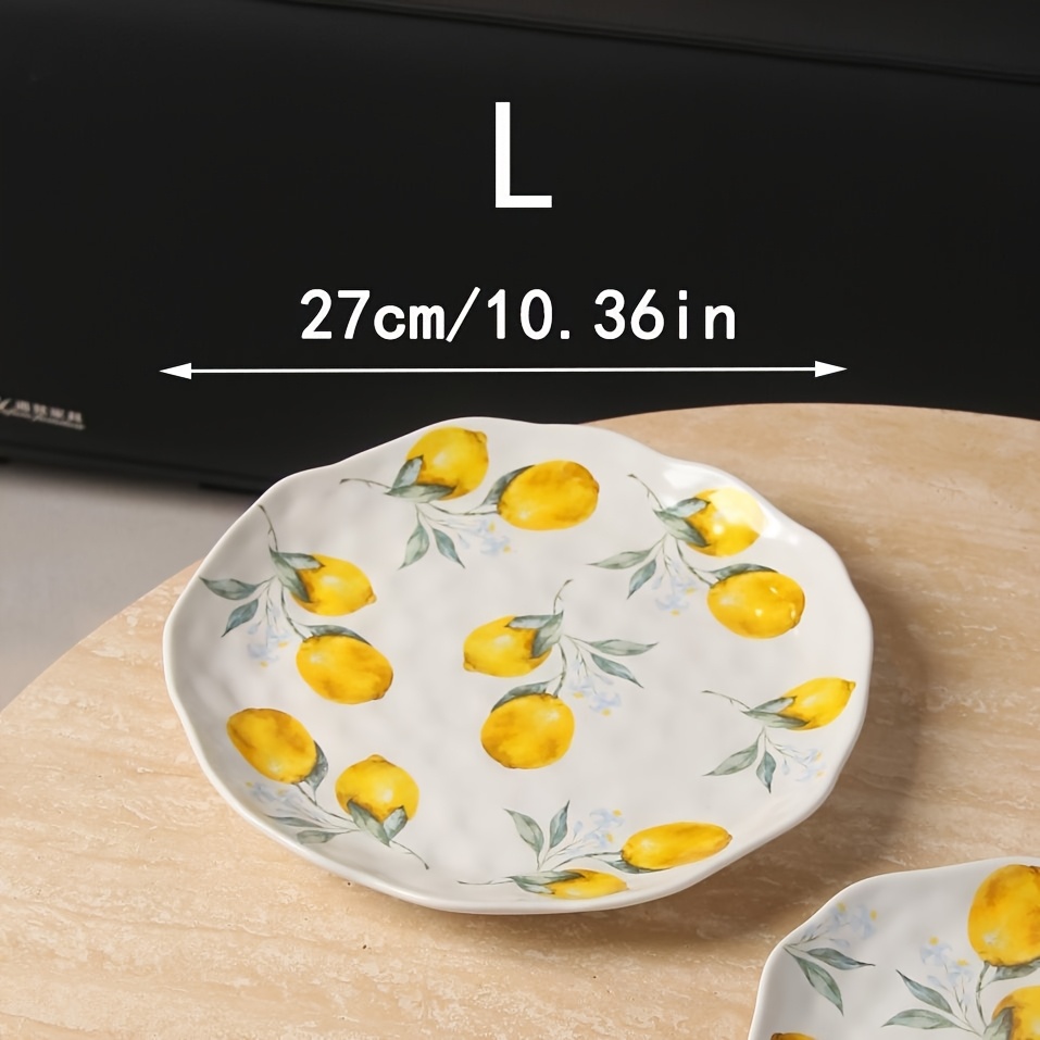 Image of 1pc Ceramic Dinner Plate, Household Living Room, Dining Room, Kitchen Tableware, Snack Plate, Dessert Salad Bowl, Storage Cake Plate, Breakfast Tray, Suitable For Grains, Vegetables, Meat