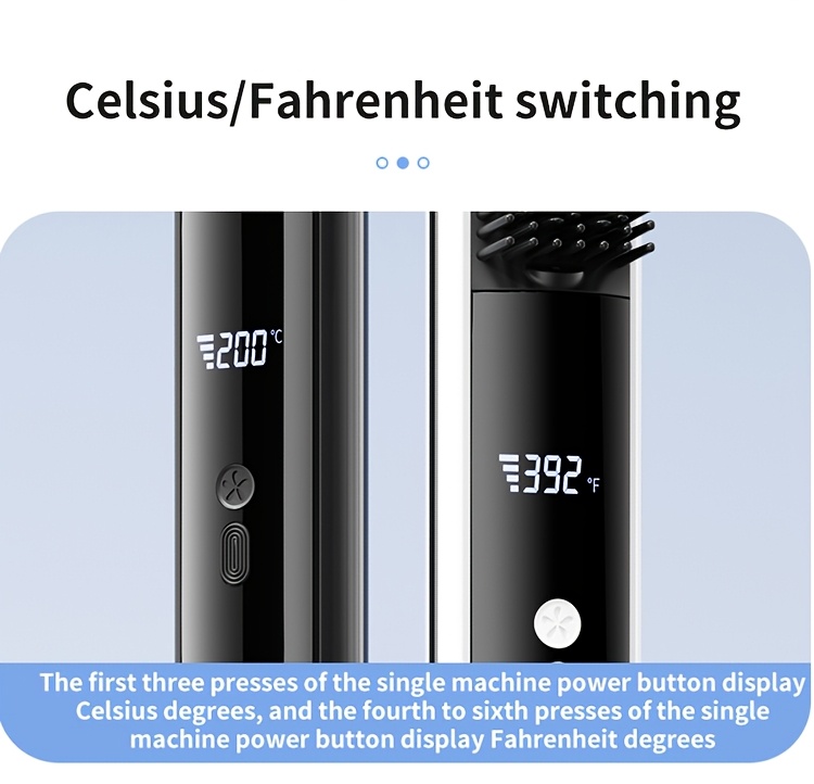 2025 Nieuwe Draadloze Draagbare Negatieve Ionen Stijltang, Snel, Slim Digitaal Display, USB Opladen, Compact en Lichtgewicht Ontwerp, Perfect voor Thuis en Reizen, Ideaal Cadeau voor Vrouwen, Professioneel Styling Gereedschap