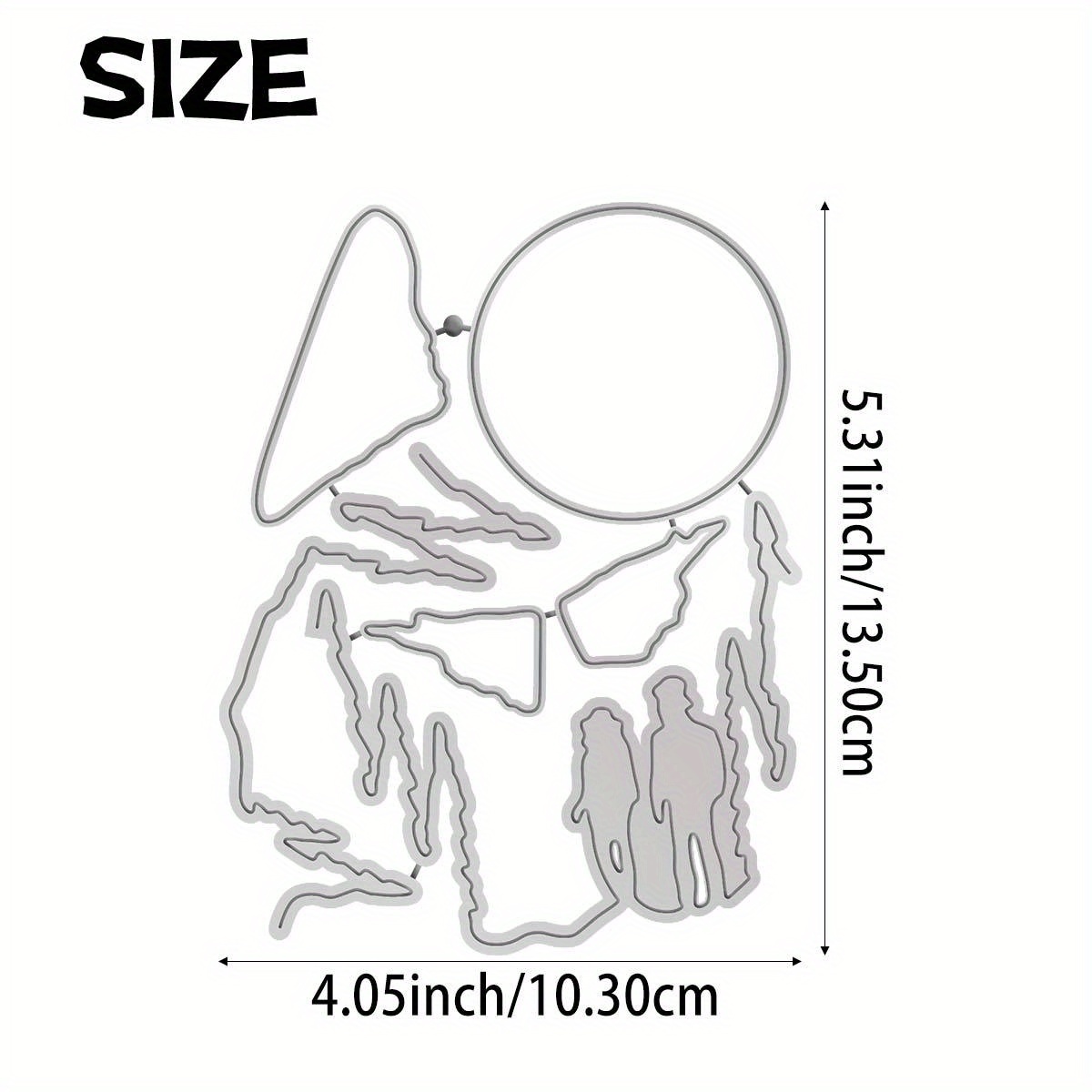 TEMU Matrices de Découpe Métalliques Paysage, Matrices pour Cartes Scéniques Couple, pour Scrapbooking DIY, Embellissements Photo et Modèles de