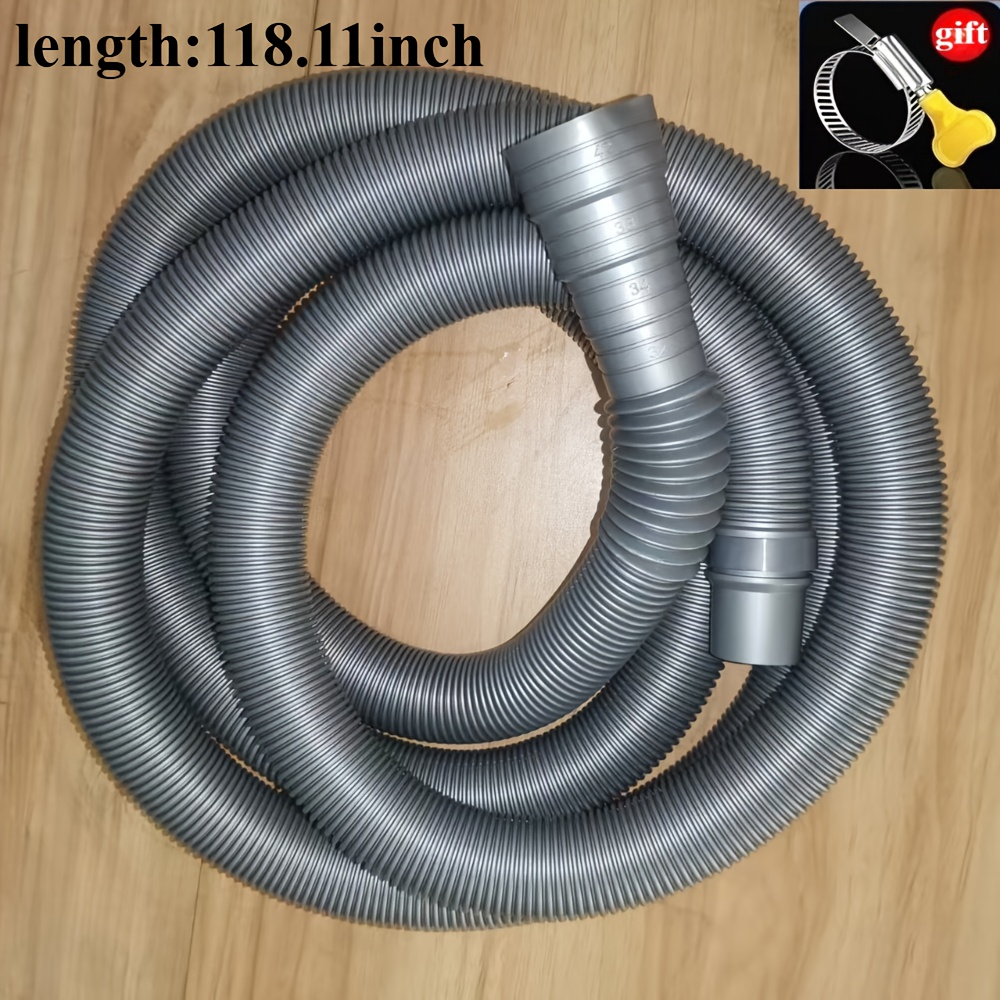 1pc Heavy Duty Rv Drain Extension Hose - Flexible Rubber Sewer Adapter, 118.18" Thickened Design For Rv, , Washing Machine Drainage - Durable Camping Accessories