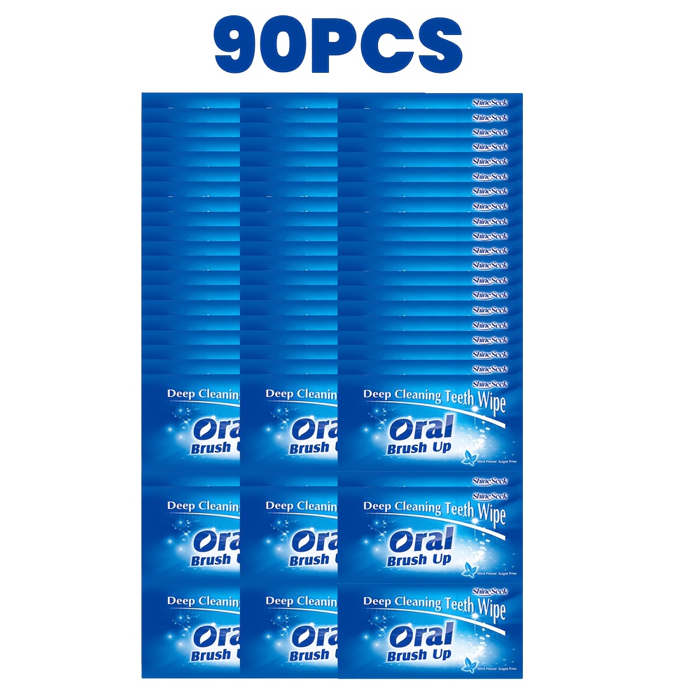 Image of 90pcs Cleaning Face Brushes Finger Sleeve Dental Scrubber Cleaning Towel Large Capacity Finger Sleeve Convenient To Use And Carry, Suitable For Use After , Avoiding Embarrassment Of Food On Teeth