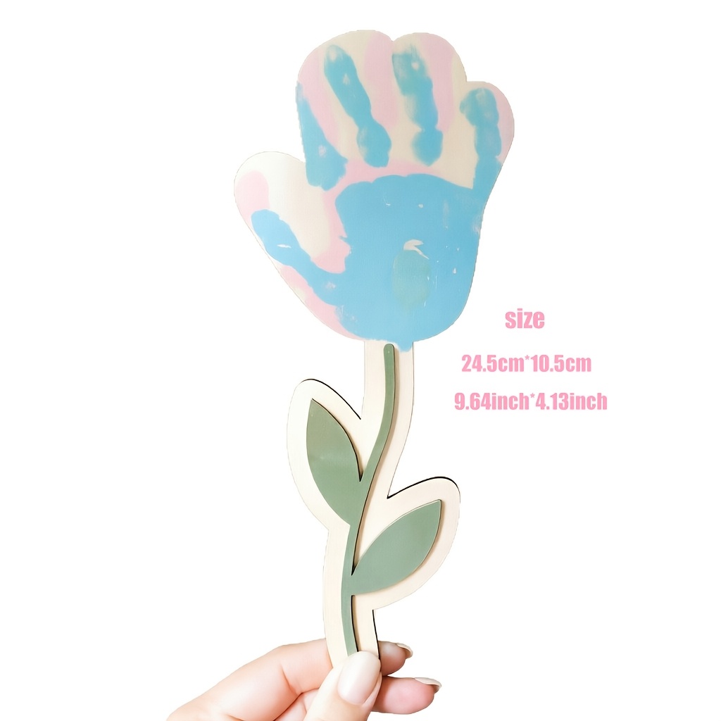 Image of 1 2d Diy Palm Flower With 3 Ribbons, Perfect For Recording Of Parent-child Activities, An Ideal Mother's Day Gift, And Suitable For Growth Records, Graduation Season Events, And Mother's Day Souvenirs
