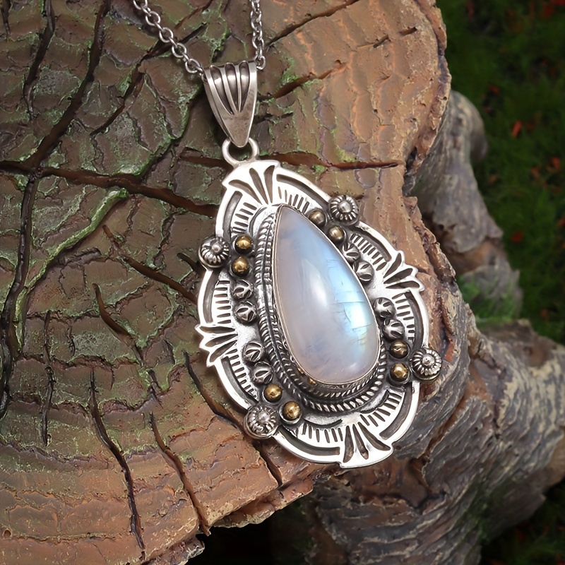 1pc Exquisite Drop-shaped Pendant Necklace For Women's Banquet Party, Fashionable And Elegant Trendy Jewelry Gift