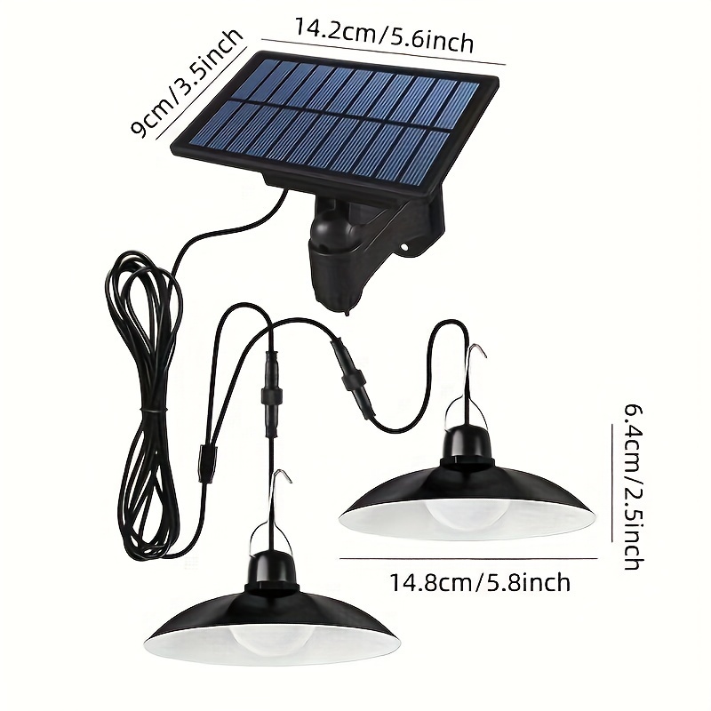 1pc Potente Luz Techo Solar Interior Luz Colgante Jardín - Temu Spain