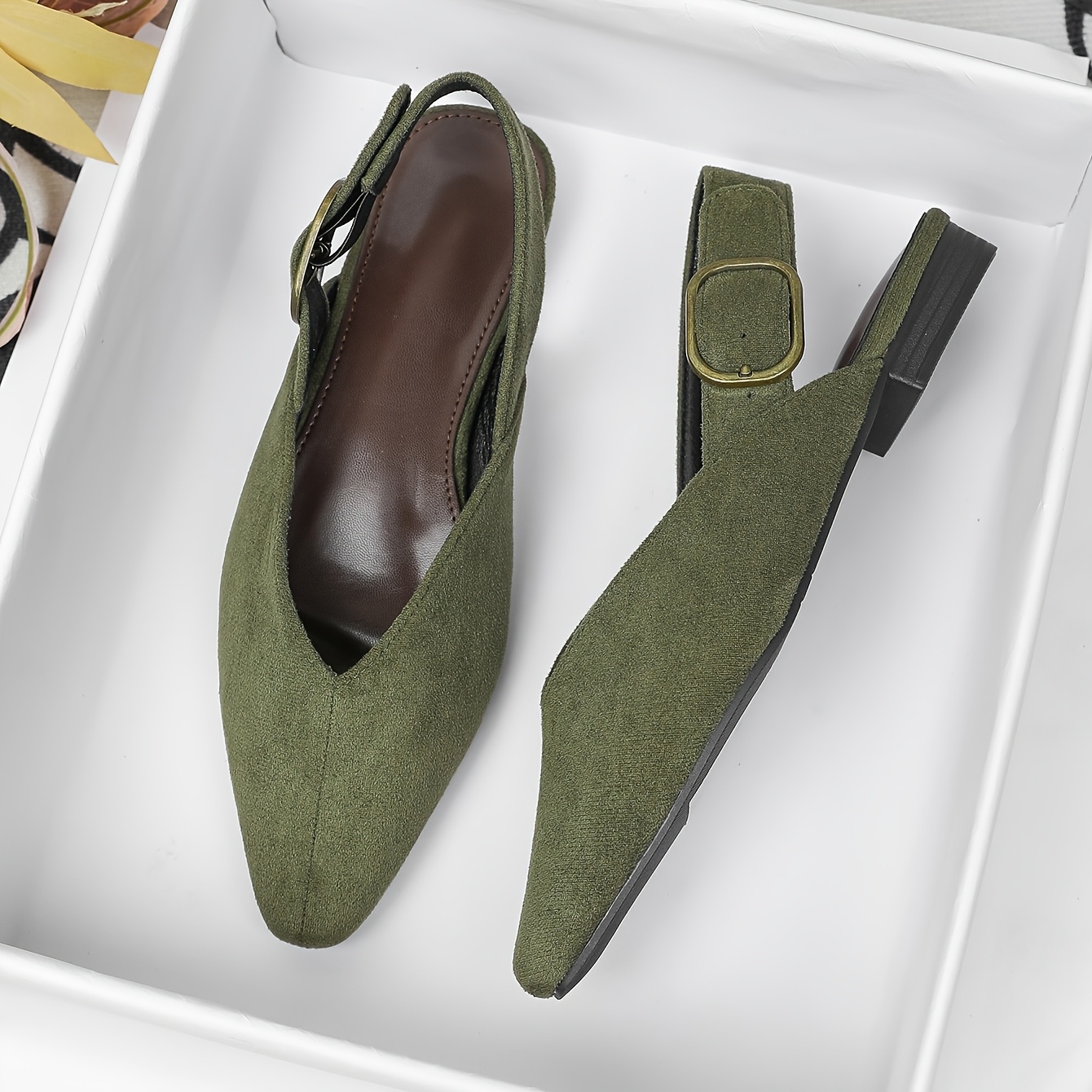 TEMU Women'-toe Flat Shoes, Shallow Mouth Loafers, Outdoor Work Shoes, Casual Soft-sole British Style Loafers For Women, Women Shoes