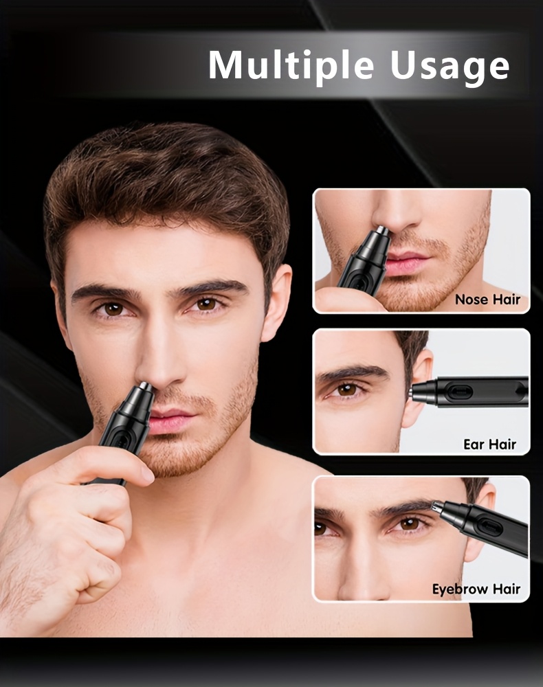   electric nose hair trimmer usb charging safe and safe without damaging the light beige trimming ears and nose hair Product details 2