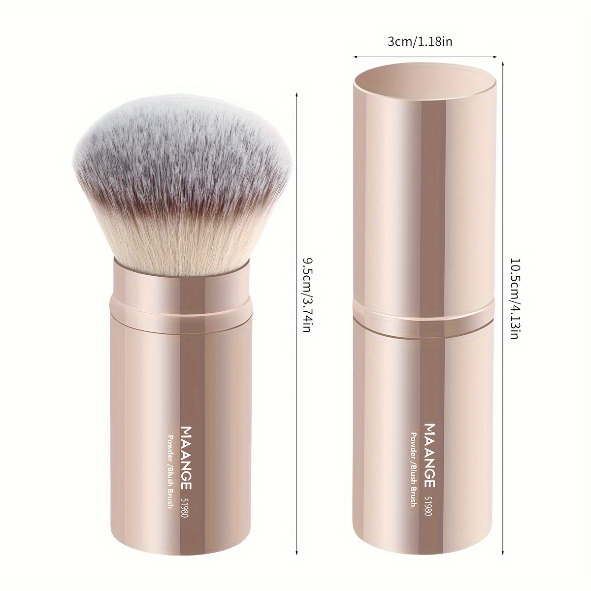MAANGE High Quality Soft Bristles Retractable Makeup Brush