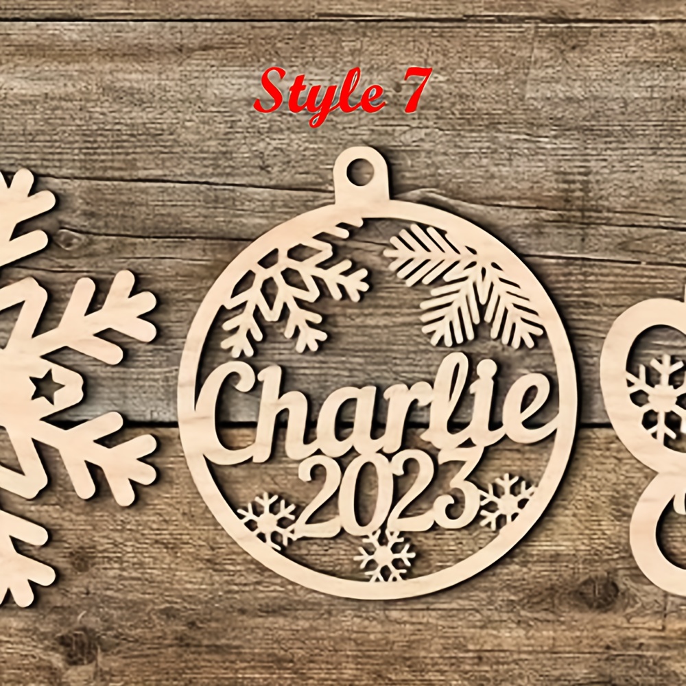 TEMU Customized Wooden Ornaments For Christmas - From 8 Designs - Personalized Tree Decorations - Holiday Baubles
