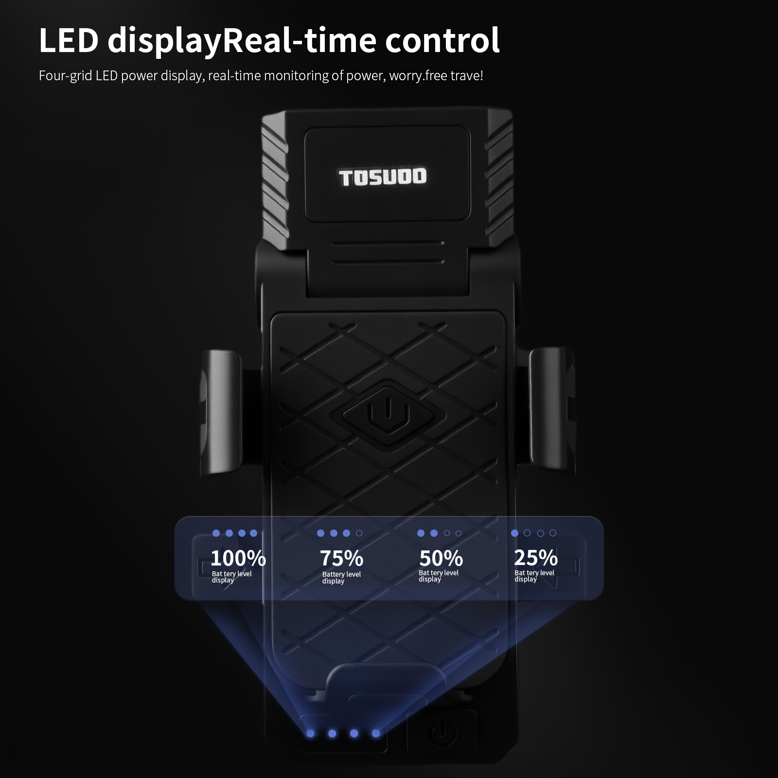 TOSUOD Mountain Bike Voorlichten met Hoorn, Draagbare Telefoonhouder, Oplaadbare Fietslicht, Fietsuitrusting, Fietslicht, Fietsaccessoire, Fietsaccessoire, Fietslicht Voor, Licht Voor Fiets, Fietsverlichting, Fietskoplamp, Fietsverlichting, Fietslamp, Voor Fietslamp, Fietsaccessoire Voor Fiets, Voor Fietslicht, Mountain Bike Accessoire, Voor Fietslicht, Krachtige Fietsverlichting