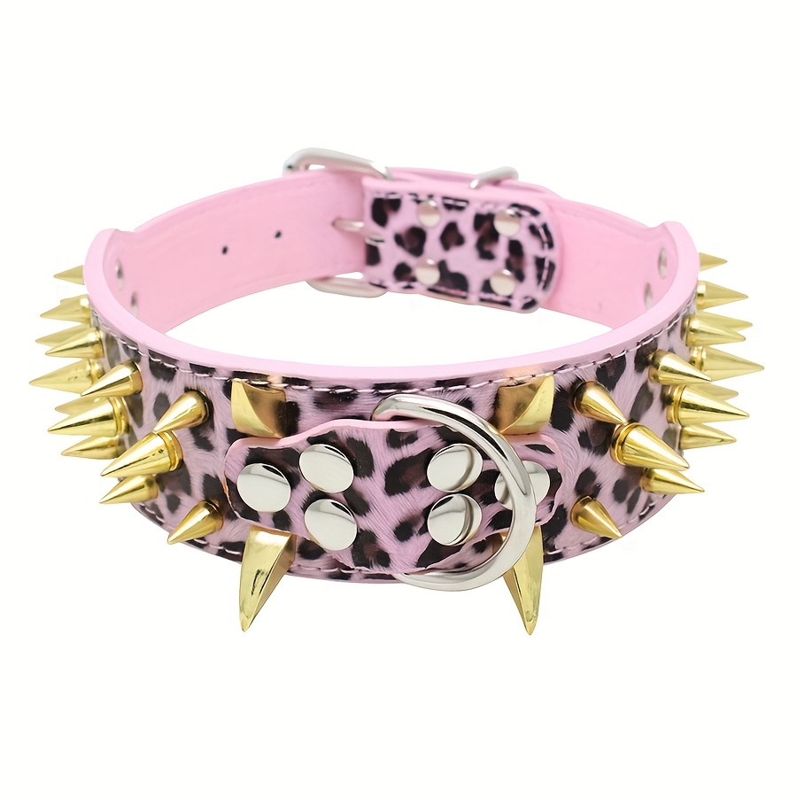 Hundehalsband Aus Kunstleder Mit Nieten Für Große Hunde – Robust & Stylisch