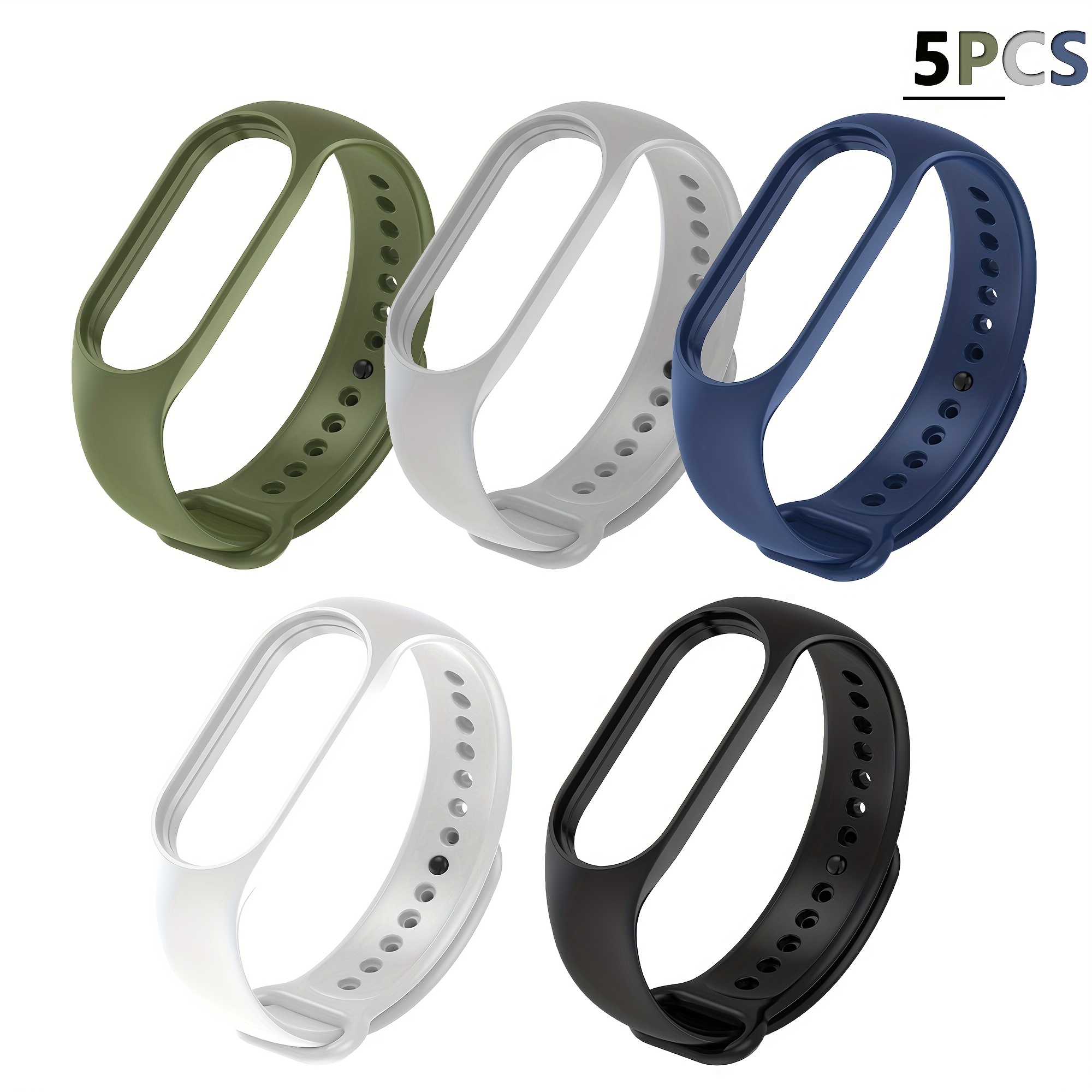 Image of 5pcs For Xiaomi 3/4/5/6/7/8/9/10 & Bracelet Replacement Strap, Soft Wristband Compatible With , Compatible With Smartphones (compatible List In Description)