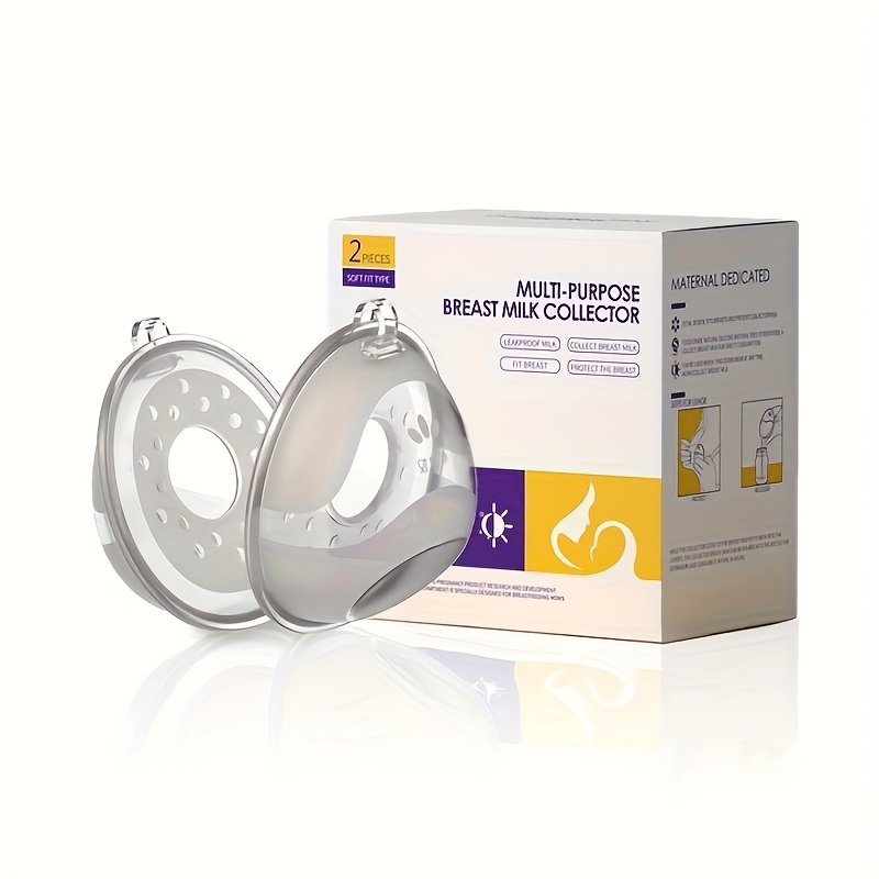 Two Wearable Breast Milk Collectors, Nursing Cups That Are Leak-Proof And Reusable for Milk Storage